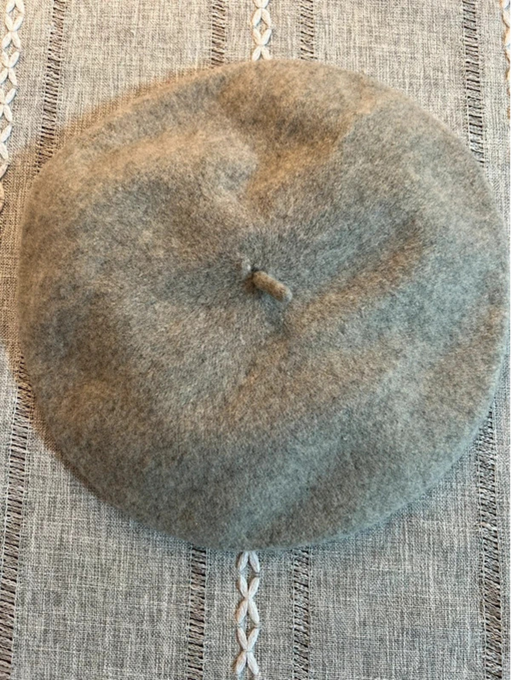 Gray wool beret